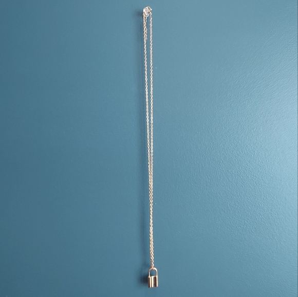 Necklace with lock gold plated - Picture 2 of 7